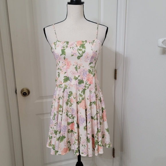 Zara Size M Mini Dress w/ Straight Neckline, Adjustable Straps Bloggers Fav. NEW - Picture 1 of 15
